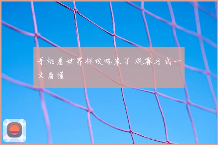 手机看世界杯攻略来了 观赛方式一文看懂